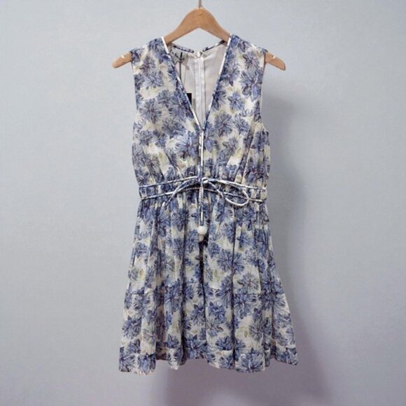 NWT En Saison Odessa Sleeveless Mini Dress Blue Ivory - Picture 4 of 8